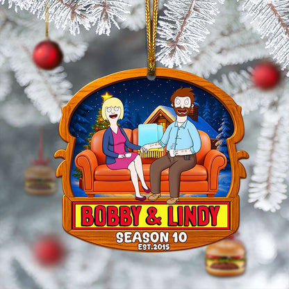Griddle Love Couple Christmas Ornament - Personalized Anniversary Gifts For Couple 06OHLU130825PA