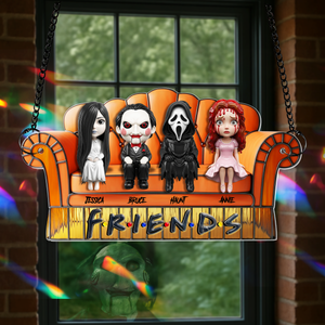 Creepy Crew Chilling Together Suncatcher - Personalized Gift For Friends 03OHLU120825