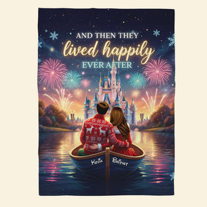 Happy Couple Blanket Personalized Gifts For Couple 06HUDT201125