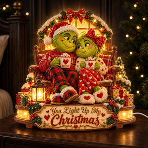 You Light Up My Christmas Acrylic Light Box - Personalized Gifts For Couple 01PGDT261026