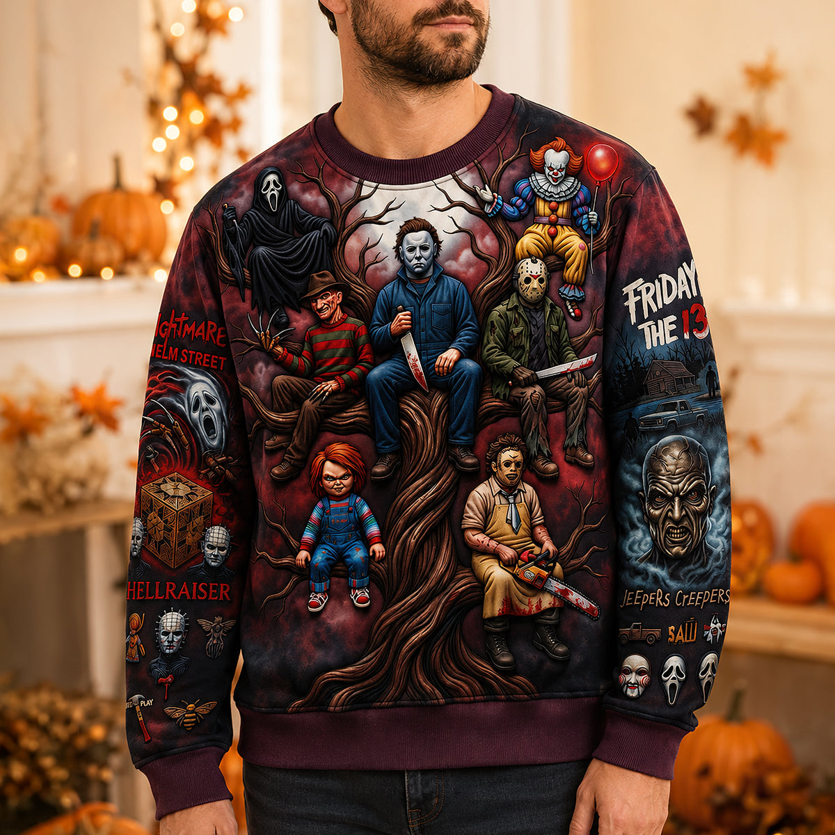 Midnight Slasher 3D Shirt - Personalized Gifts For Horror Lovers 01tydt110826