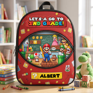 Retro Gaming Backpack - Personalized Gifts For Kids School Bag 06haqn310726