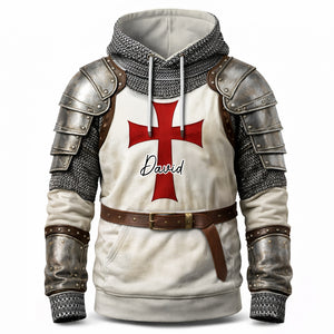Knights Templar & Jesus 3D Hoodie - Personalized Gifts For Christians Warrior 01hutn271225