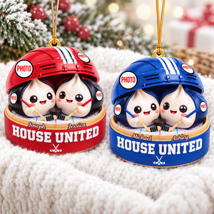 House Divided Dumpling Couple Ornament - Personalized Gifts For Sport Lover Christmas Ornament 05HUQN131026