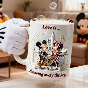 Locked Together Forever Coffee Mug - Personalized Gifts For Couples 01OHLU280126