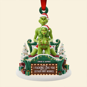 Funny Couple Christmas Ornament Personalized Gifts For Couple 03OHDT271025