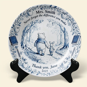 Teacher Appreciation Round Plate - Personalized Gifts For Teachers 02naqn181225