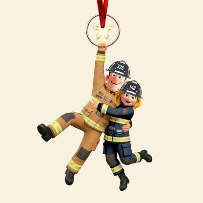 Firefighter Couple Hanging Ornament - Personalized Gifts For Couple 01qhqn031025