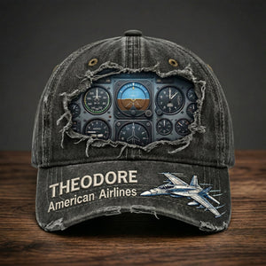 Airplane Cockpit Instrument Panel Classic Cap - Personalized Gifts For Pilot 02nadt300326
