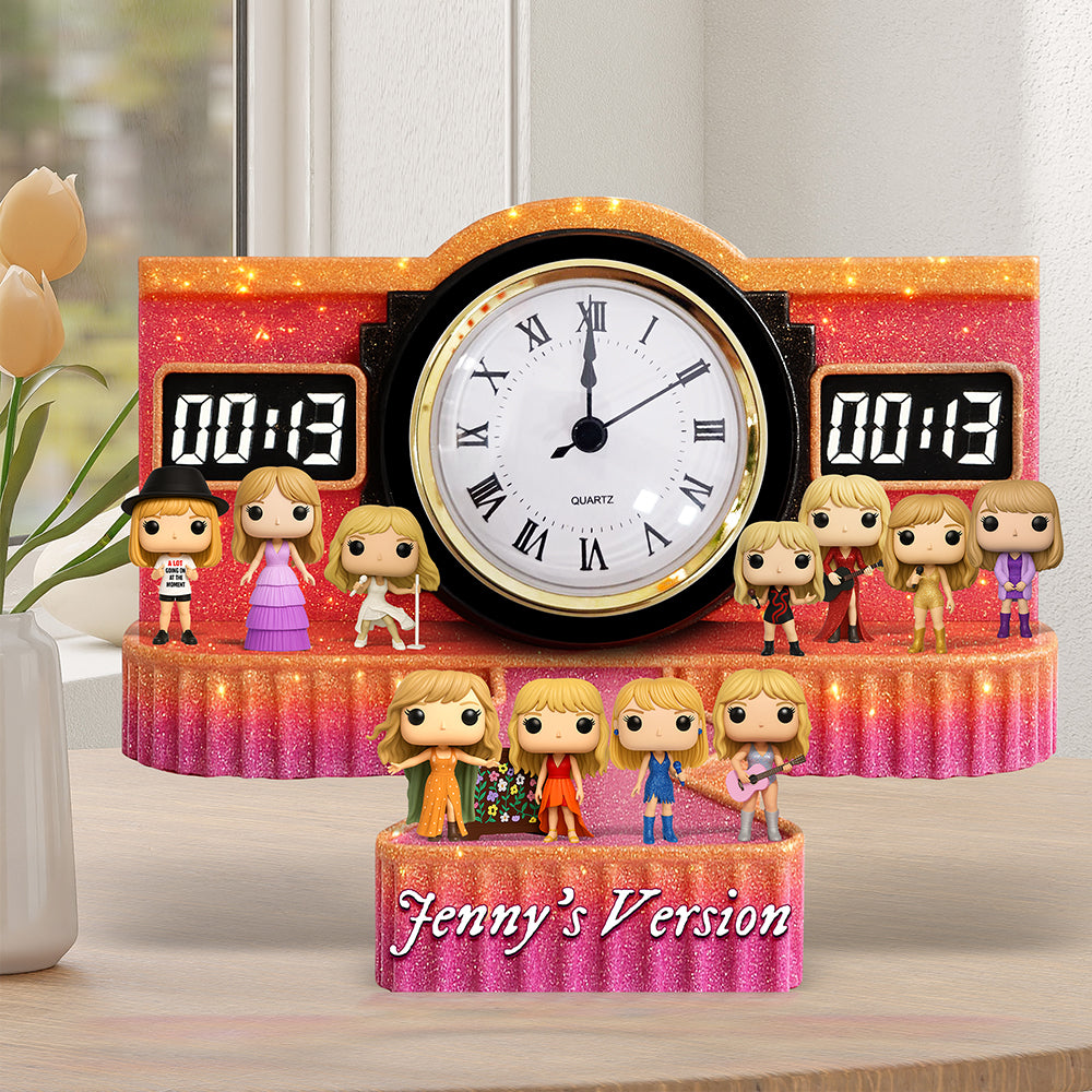 Your Version Desk Clock Plaque - Personalized Gifts for Music Fans 01naqn270525