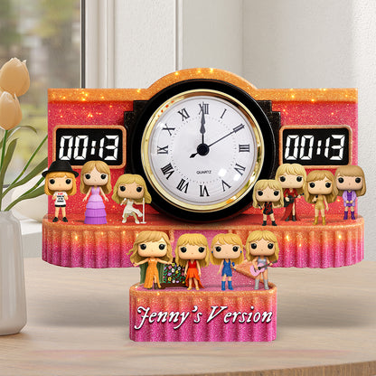 Your Version Desk Clock Plaque - Personalized Gifts for Music Fans 01naqn270525