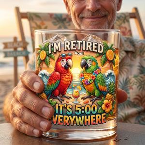 Retired Parrot Round Glass - Personalized Gifts 01tylu300626