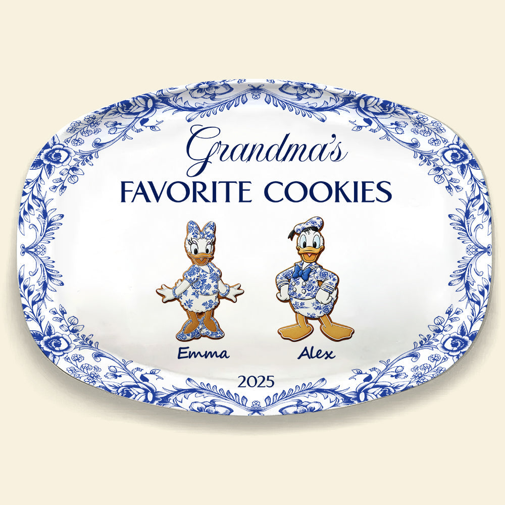Grandma's Cookies Christmas Resin Plate Personalized Gifts For Grandma 01PGTA280825