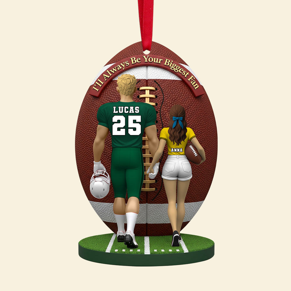 American Football Couple Personalized Gifts For Him Christmas Ornament 02natn030925