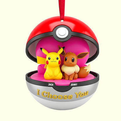 I Choose You Personalized Gifts For Couple Christmas Acrylic Ornament 04natn210825