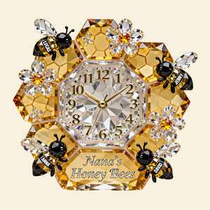 Grandma Bee Acrylic Hanging Wall Clock - Personalized Gifts For Grandma 05natn271225