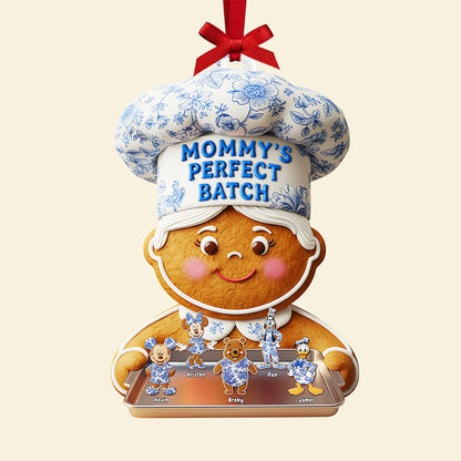 Grandma's Gingerbread Toile de Jouy Ornament - Personalized Gifts For Grandma Christmas Ornament 02PGTA170925