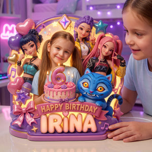 Lovely Birthday Crystal-style Stage Acrylic Light Box - Custom Photo Gift For Kids 02nata300726