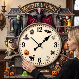 Conjuring Mansion Hanging Wall Clock - Personalized Halloween Gifts 01haqn100826
