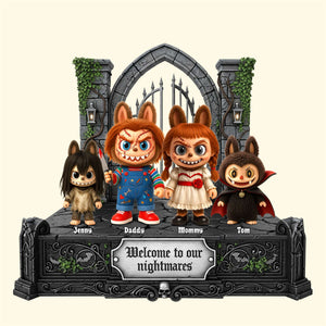 Creepy Family Halloween Acrylic Plaque Personalized Gifts For Fans 02NATN050825