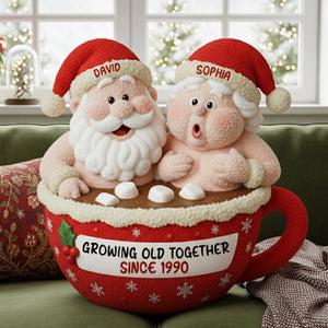 Funny Old Couple Pillow - Personalized Gifts For Couple Christmas Pillow 04OHTN111125