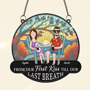 Funny Cartoon Couple Personalized Christmas Gifts For Couple Suncatcher Ornament 03ohtn300725pa