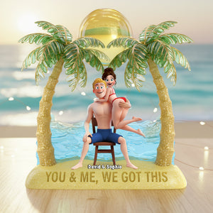 Seaside Romance Couple Acrylic Plaque - Personalized Gifts For Couples 04OHLU111125