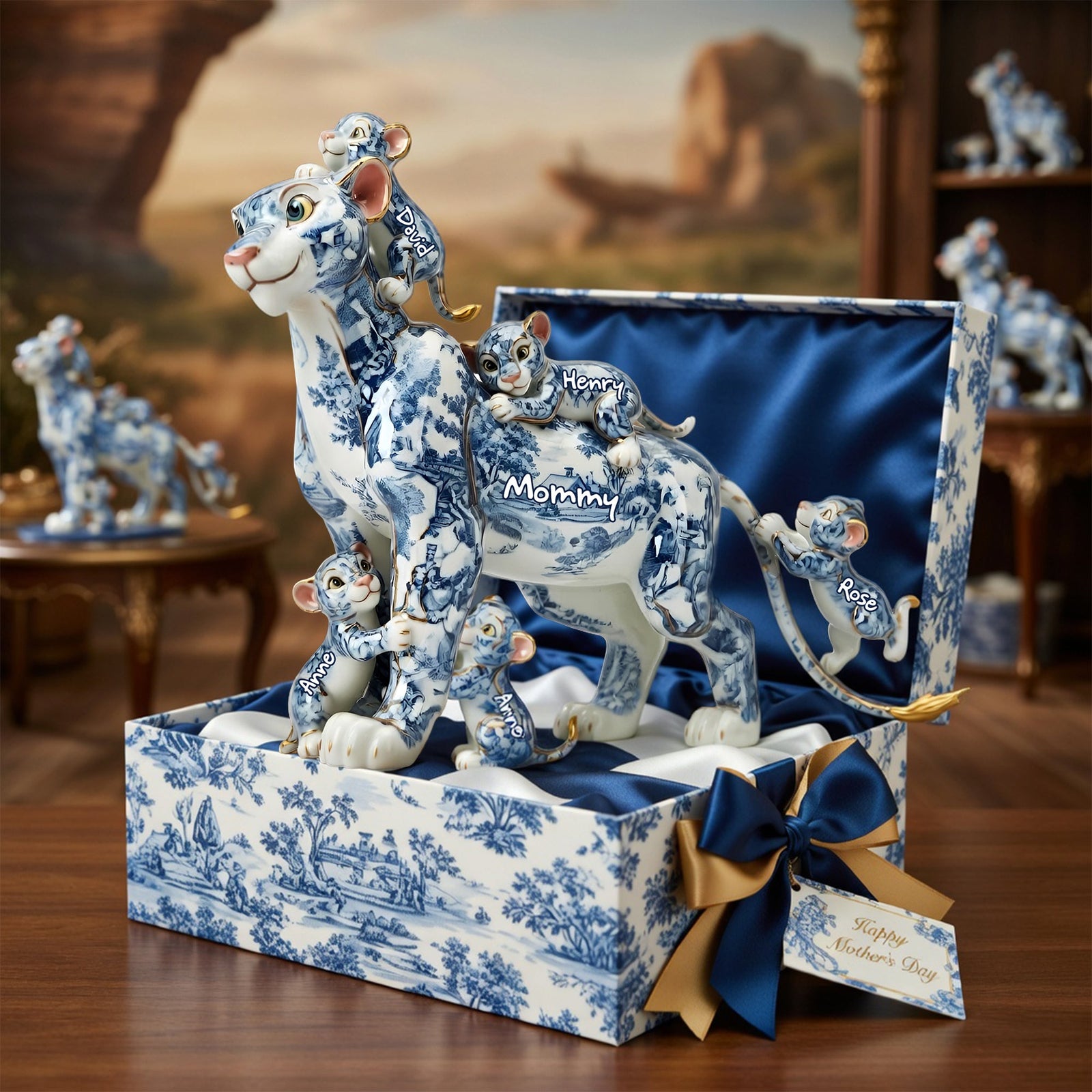 Queen Of The Wild Toile De Jouy Plaque - Personalized Gift For Mom 01OHLU130426