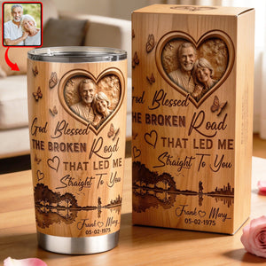 God Blessed Couple Custom Photo Tumbler - Personalized Gifts For Couple 05paqn180326