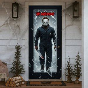 Dark Horror Villains Door Cover - Personalized Gift For Horror Fans 01PGLU210825