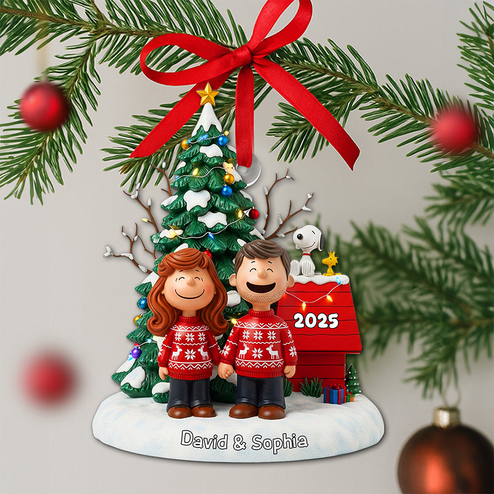 Hand in Hand Couple Christmas Ornament - Personalized Custom Photo Gift For Couple 05NALU180825