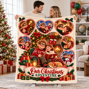 Our Christmas Adventure Blanket - Personalized Gifts For Couple 02toqn131026