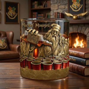 Drinking Professor Round Glass - Personalized Gifts 03qhqn070126