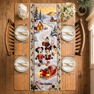 Christmas Mouse Family Table Runner - Personalized Gifts For Family 01pgqn290826