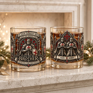Knight Brother Drinking Glass - Personalized Gifts For Brothers 02padt231026