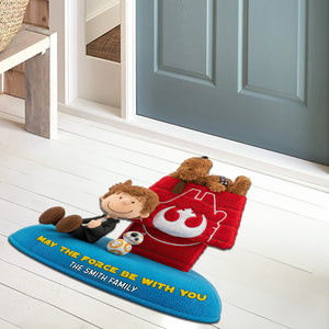 Joyful Welcome Shaped Doormat - Personalized Gift For Family 09HULU111125