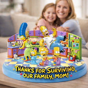 Mom Surviving Our Family Acrylic Plaque - Personalized Gifts For Mom 02TYLU090326-Homacus