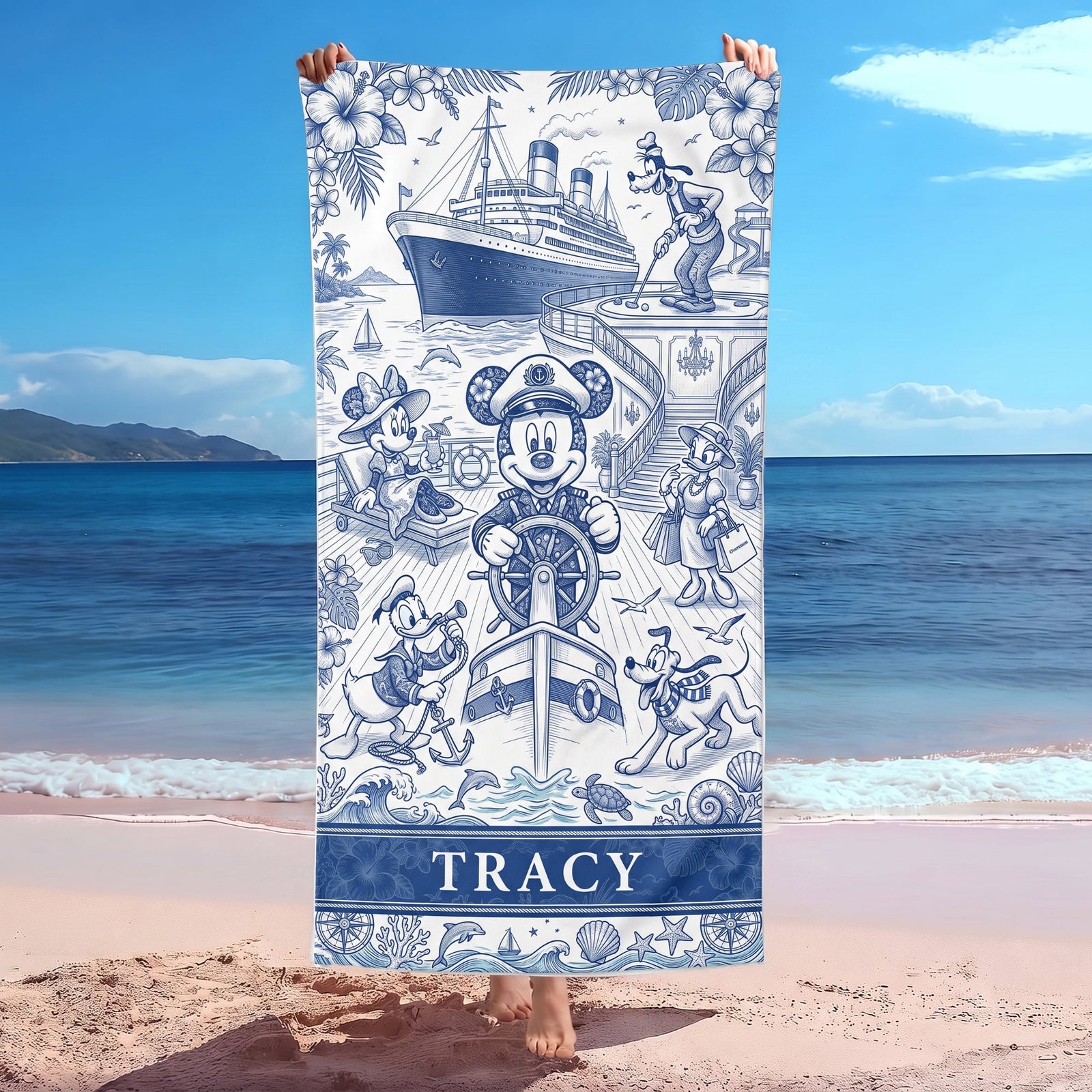 Fun Cruise Trip Beach Towel, Personalized Gifts For Cruising Lovers 04qhlu180726