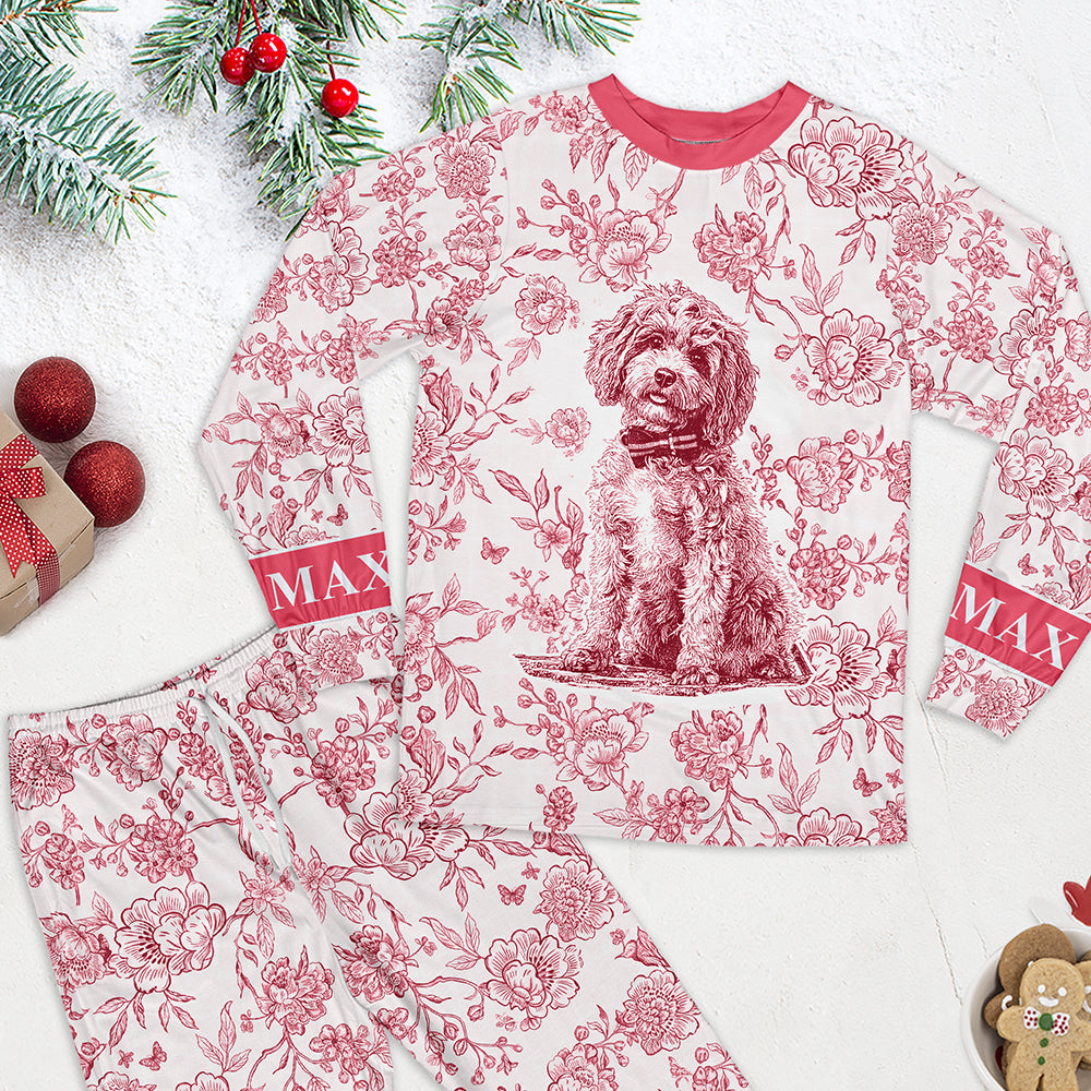 Toile de Jouy Pajama Set – Custom Photo Gifts for Dog Lovers 01pgqn090925 - Pajama Set - GoDuckee