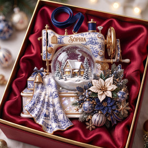 Toile de Jouy Christmas Sewing Ornament - Personalized Gifts For Christmas 02patn290826