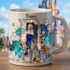 Shimmering Fairytale Alphabet Initial Letter Mug, Personalized Gifts 04qhtn140126