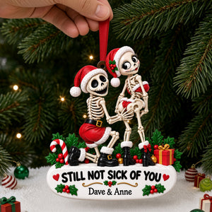 Fun Skeleton Couple Ornament, Personalized Gifts For Couple 03qhlu160926