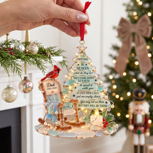 Christmas In Heaven Sea Glass Acrylic Ornament, Personalized Keepsake To Remember Departed Ones 04QHTN250926