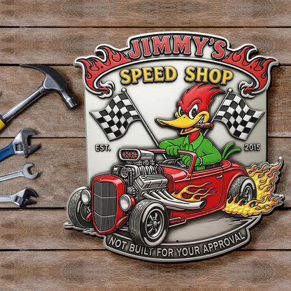 Santa’s Speed Shop Metal Sign – Personalized Christmas Gifts For Car Lovers 04qhqn010725