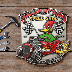 Santa’s Speed Shop Metal Sign – Personalized Christmas Gifts For Car Lovers 04qhqn010725