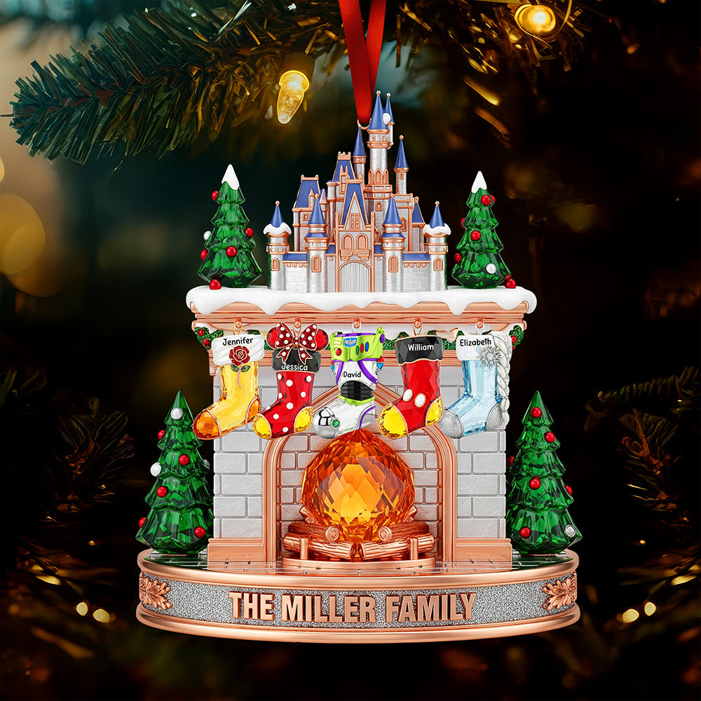 Stocking Fireplace Christmas Ornament - Personalized Gifts For Family 02naqn200925