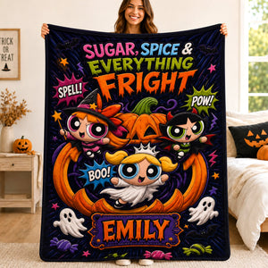 Cute But Spooky Club Blanket - Personalized Halloween Gifts For Girls 02HAQN240826