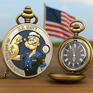 Service Remembered Pocket Watch Personalized Gifts For Veteran 04NAQN190625