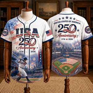 American 250 Baseball Jersey, Personalized Gifts For Sport Lovers 02qhlu250626