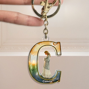 Custom Initial Letter Acrylic Keychain - Personalized Gifts For Fans 05NAPU110625
